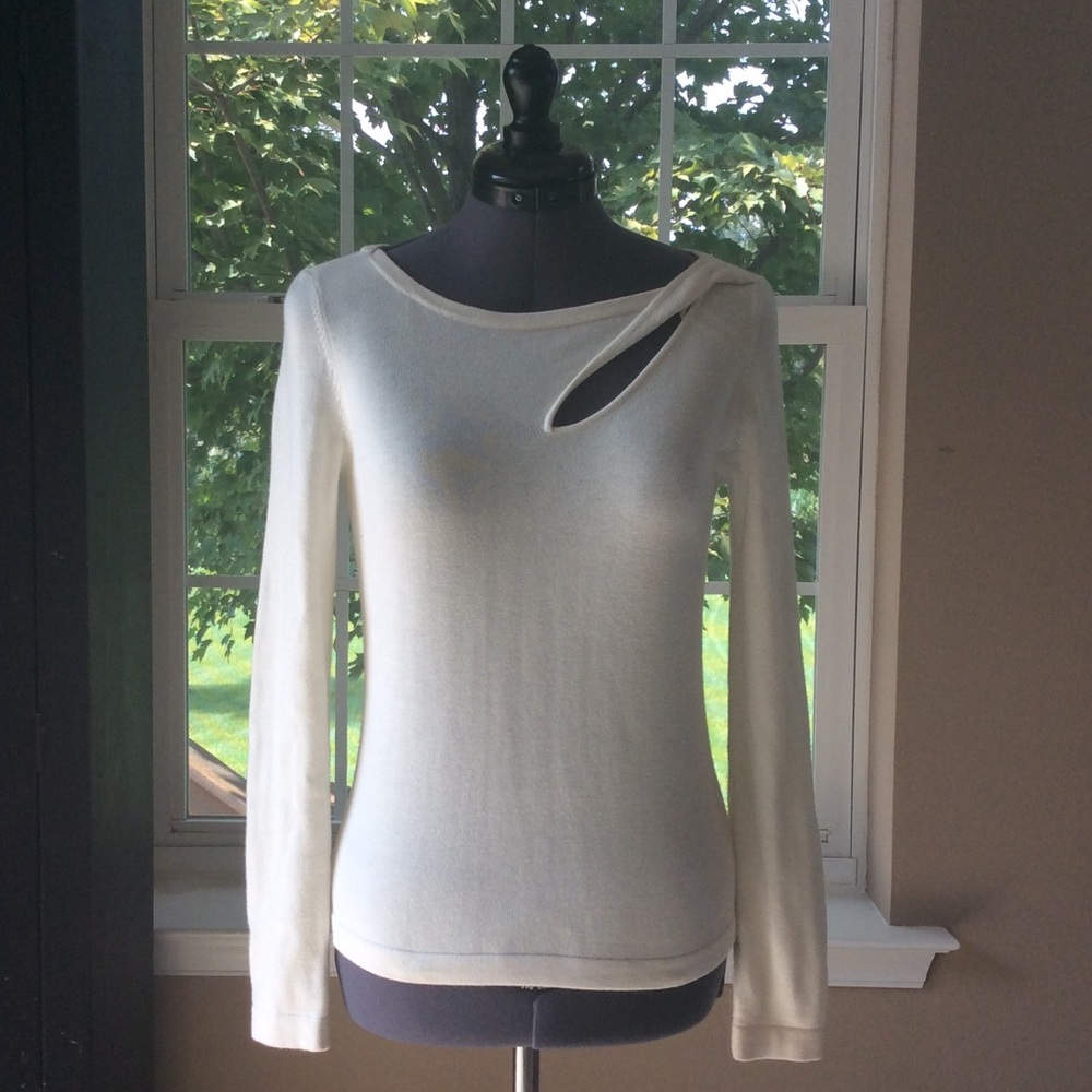 Ivory twist front sweater